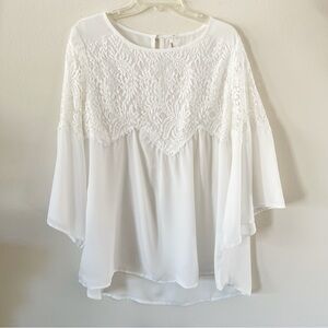 Mittoshop Chiffon Lace Top